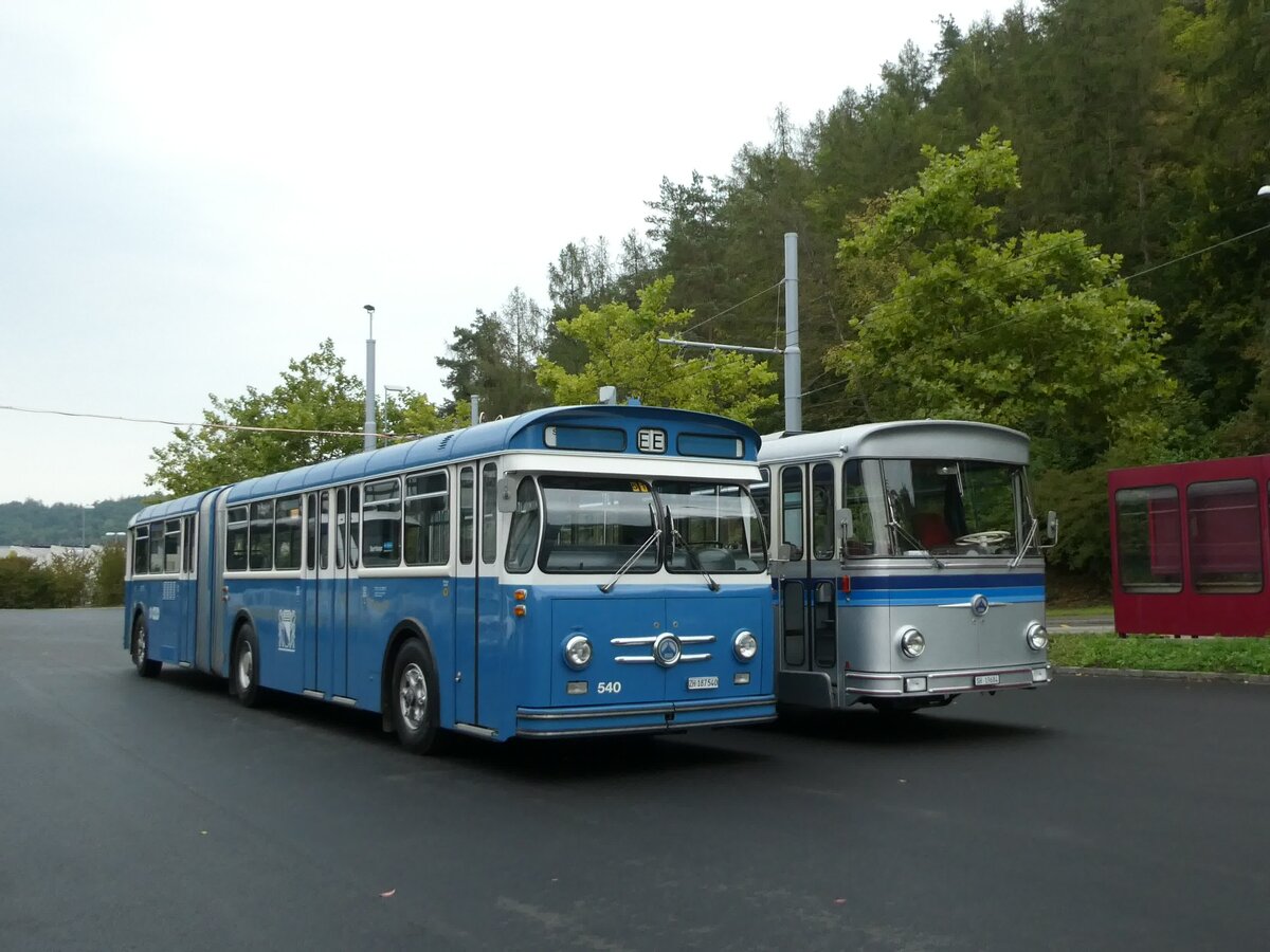 (228'364) - VBZ Zrich (TMZ) - Nr. 540/ZH 187'540 - Saurer/Saurer (ex Nr. 7540; ex Nr. 540) am 26. September 2021 in Schaffhausen, Busdepot VBSH