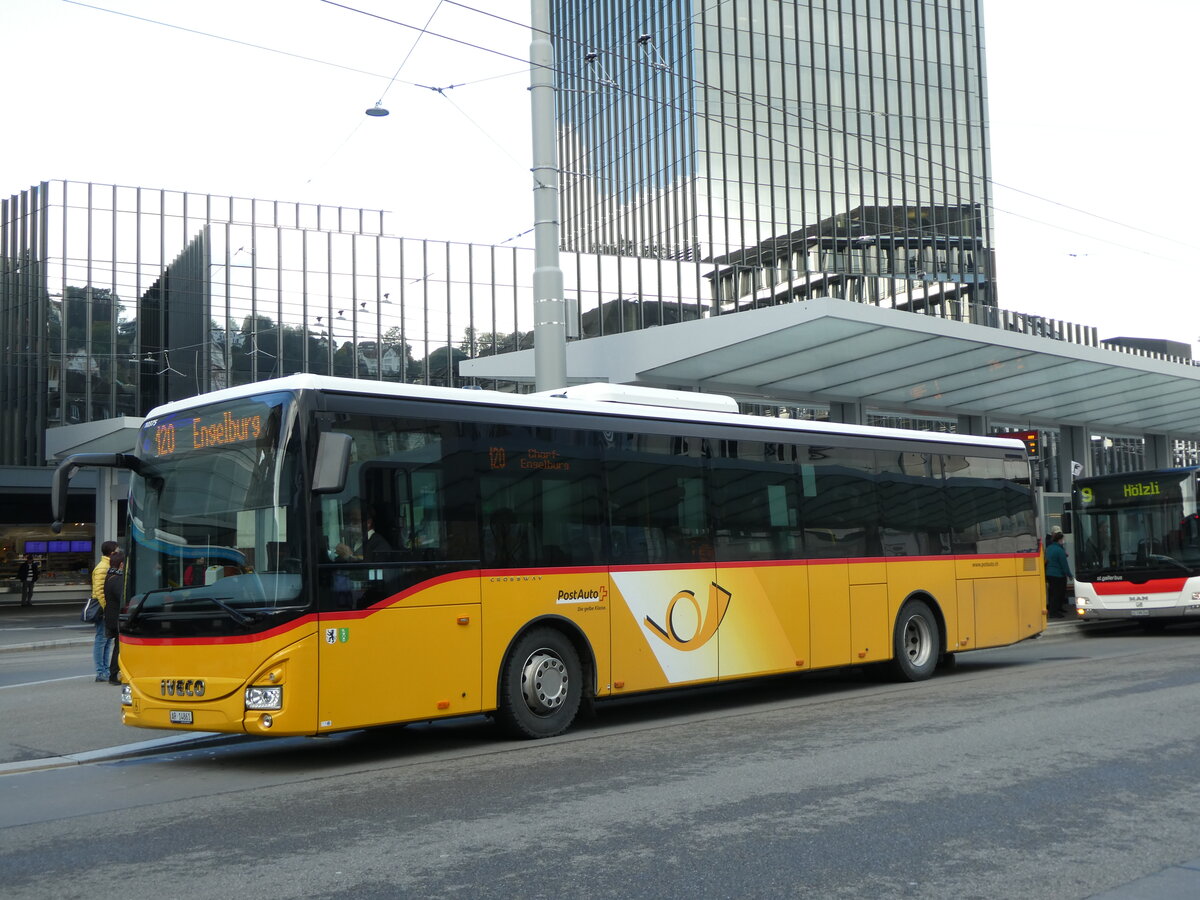 (229'068) - PostAuto Ostschweiz - AR 14'861 - Iveco am 13. Oktober 2021 beim Bahnhof St. Gallen