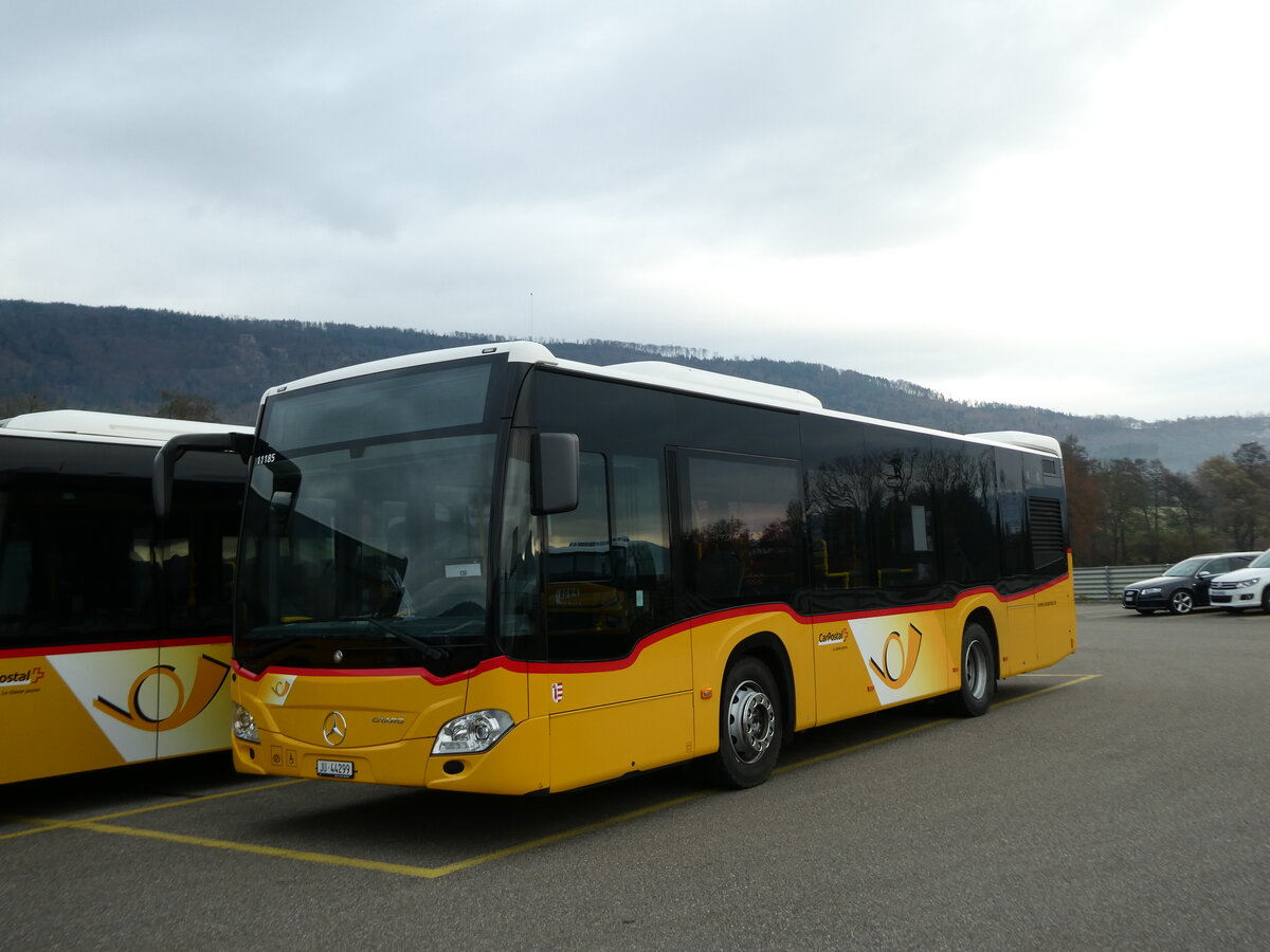 (230'594) - CarPostal Ouest - JU 44'299 - Mercedes am 13. November 2021 in Develier, Parkplatz