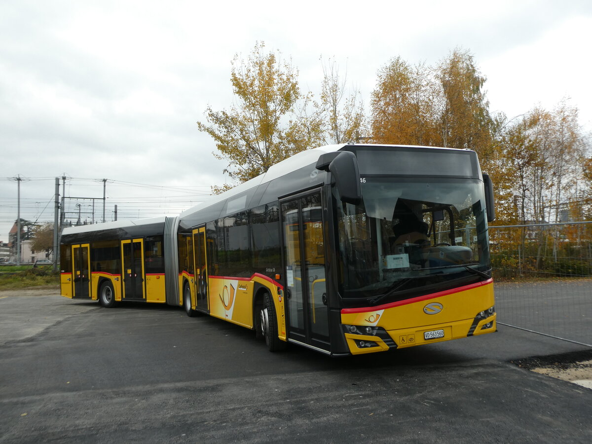 (230'660) - CarPostal Ouest - VD 563'560 - Solaris am 13. November 2021 in Yverdon, Garage