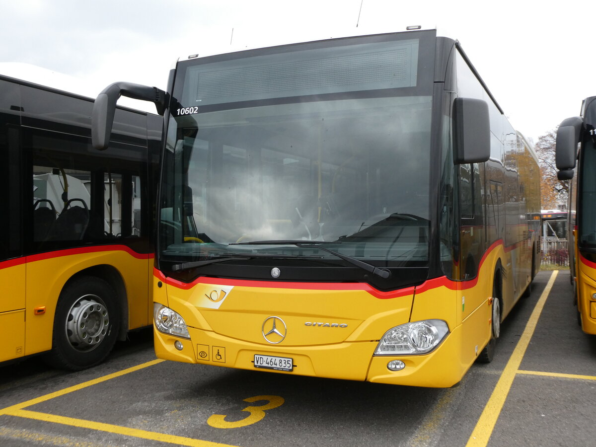 (230'675) - CarPostal Ouest - VD 464'835 - Mercedes am 13. November 2021 in Yverdon, Garage