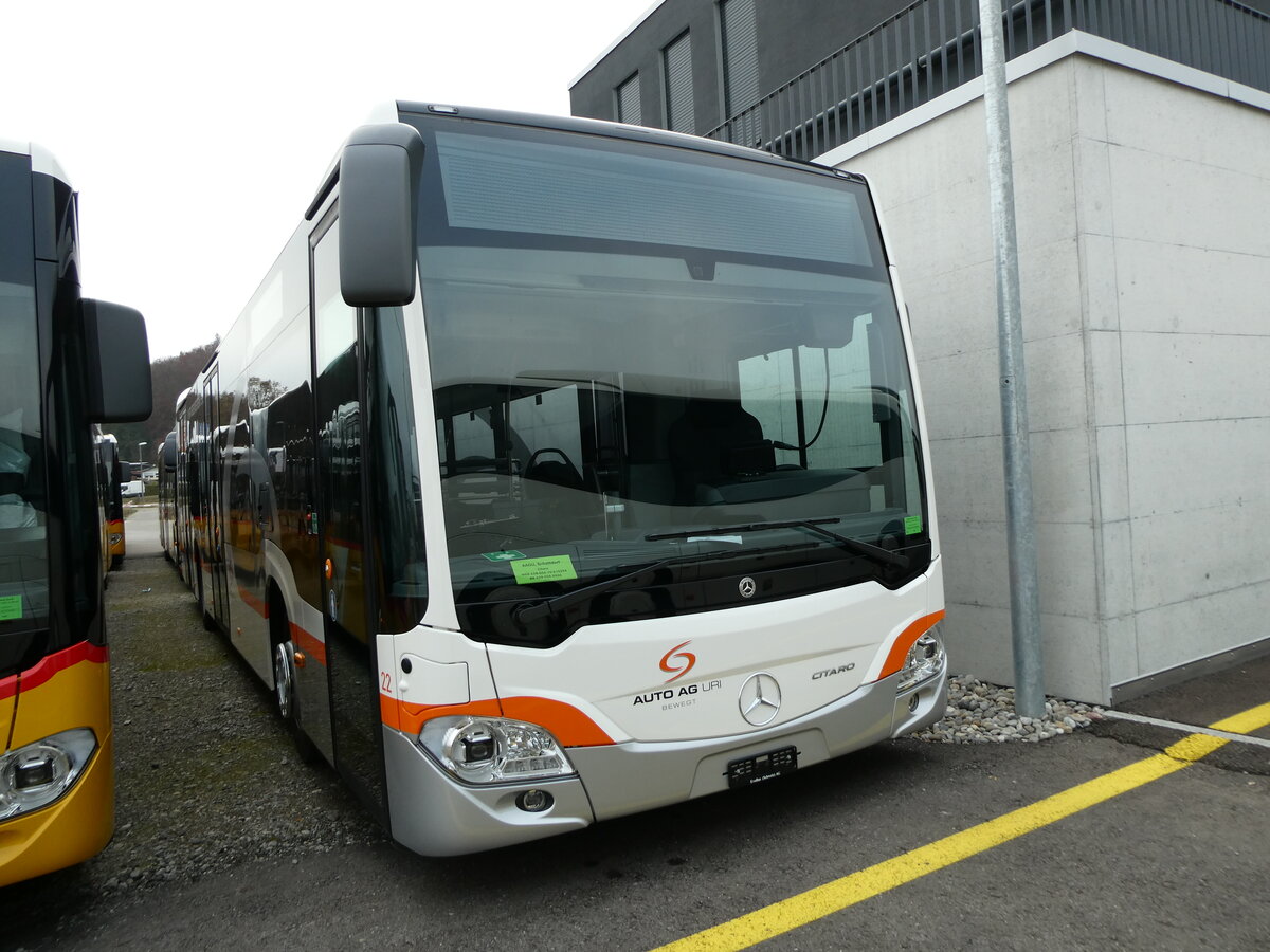 (230'806) - AAGU Altdorf - Nr. 22 - Mercedes am 21. November 2021 in Winterthur, EvoBus