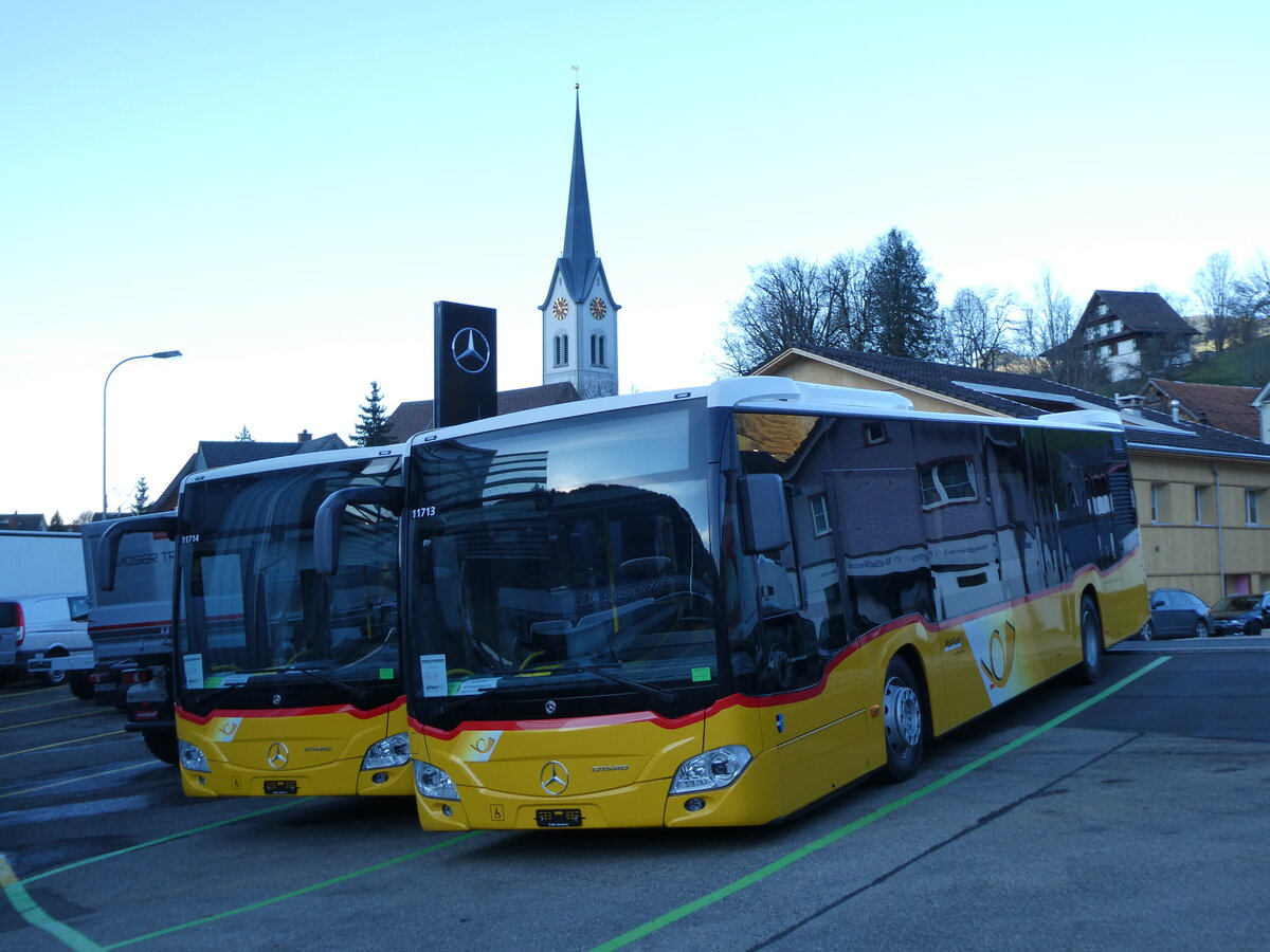 (230'885) - PostAuto Nordschweiz - PID 11'713 - Mercedes am 21. November 2021 in Nesslau, Altherr