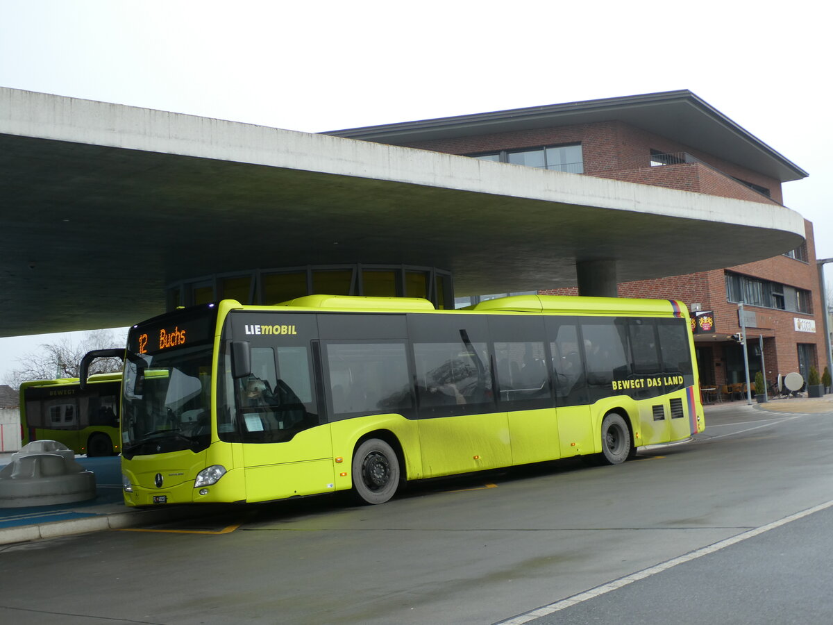 (231'309) - BOS PS Anstalt, Vaduz - Nr. 550/FL 40'217 - Mercedes (ex PLA Vaduz Nr. 45) am 15. Dezember 2021 beim Bahnhof Schaan