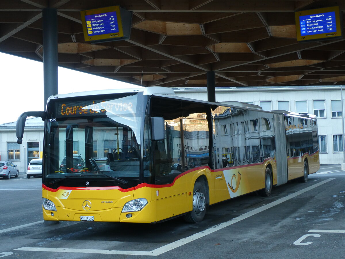 (231'614) - Buchard, Leytron - VS 104'346 - Mercedes am 1. Januar 2022 beim Bahnhof Sion