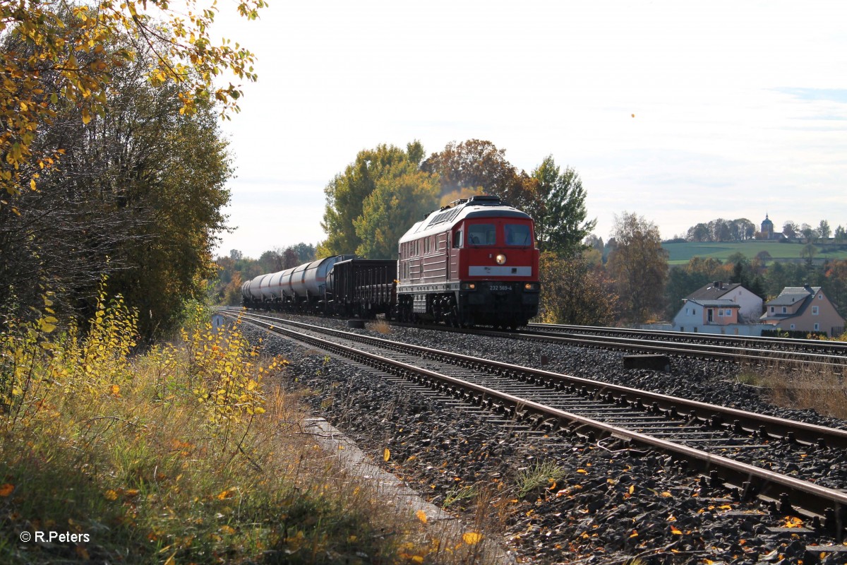 232 569-4 mit dem 45369 bei Sch�nfeld. 22.10.13