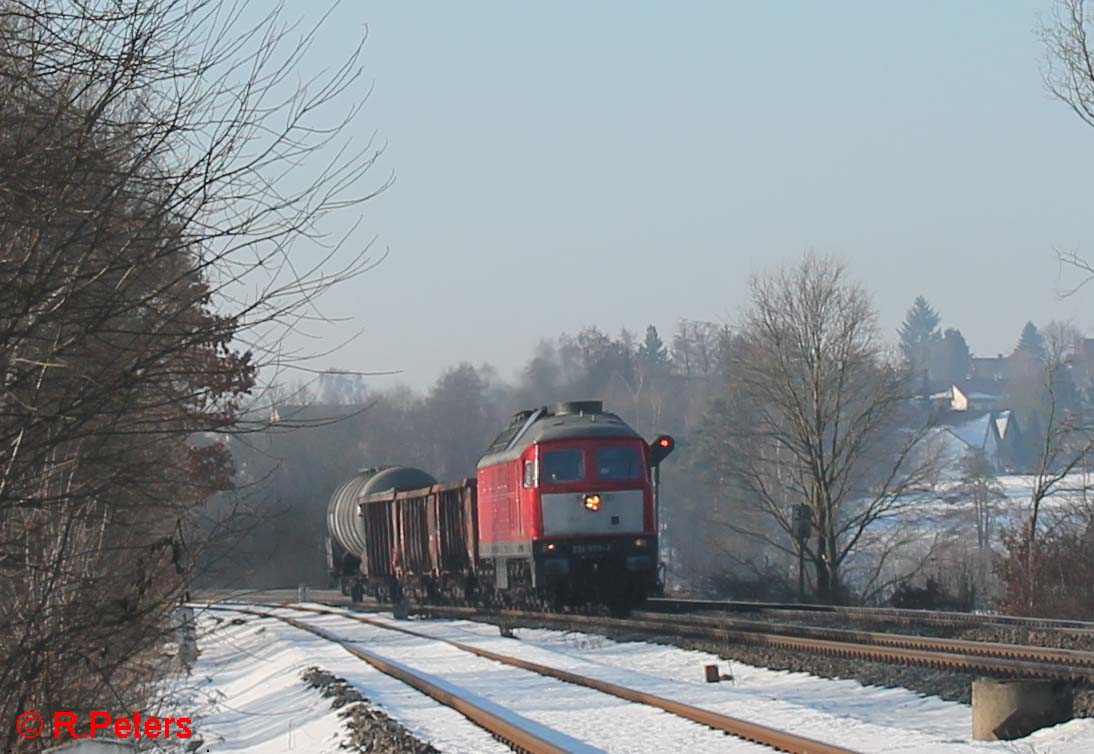 232 909-2 mit einem recht kurzen EZ 45367 bzw jetzt EZ 50862 NNR - XTCH bei Sch�nfeld. 15.02.17