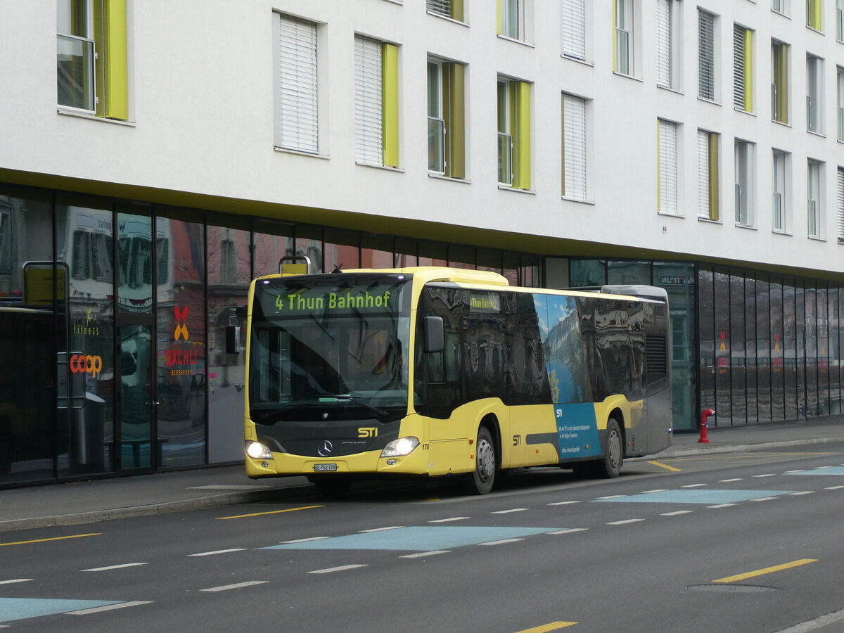 (232'052) - STI Thun - Nr. 178/BE 752'178 - Mercedes am 16. Januar 2022 in Thun, Guisanplatz