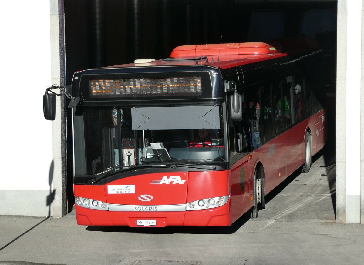 (233'095) - AFA Adelboden - Nr. 30/BE 26'703 - Solaris am 23. Februar 2022 in Adelboden, Busstation