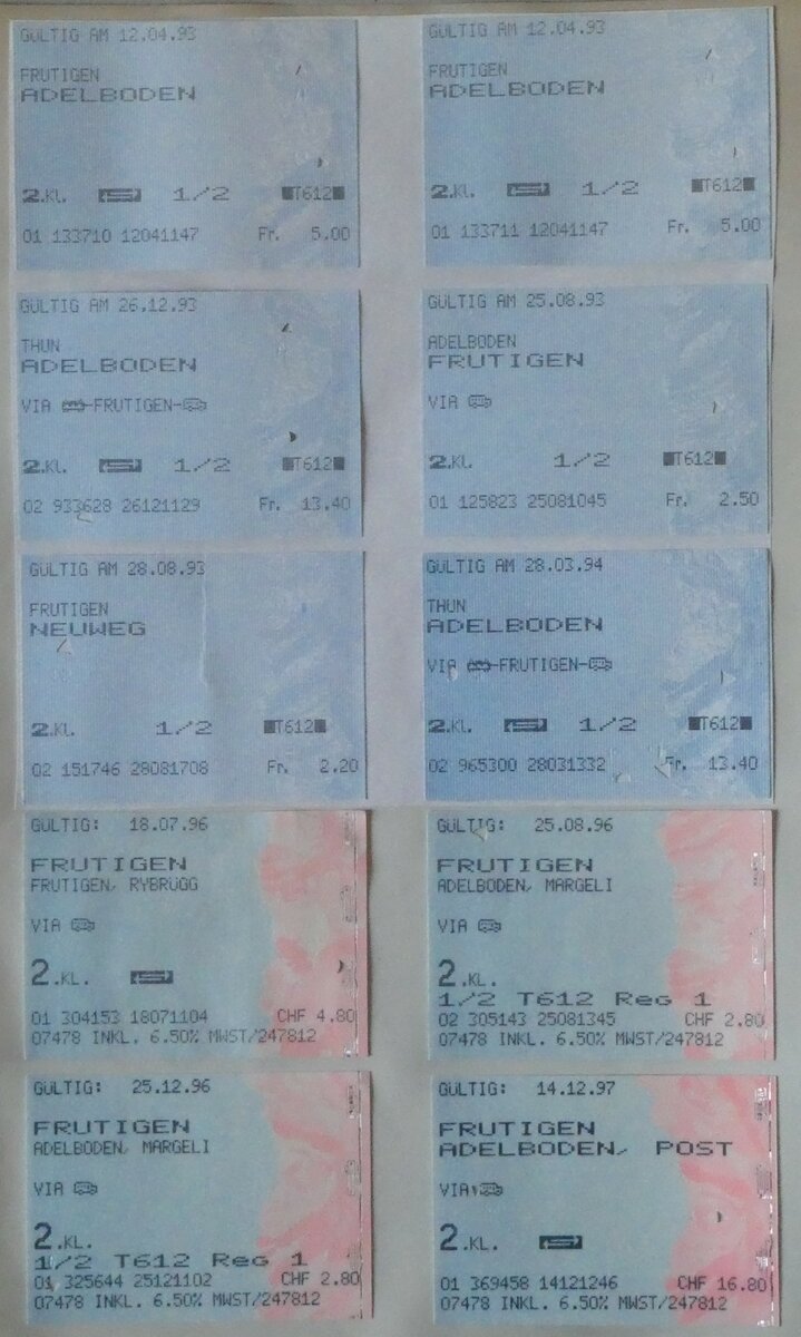 (233'321) - AFA-Einzelbillette am 28. Februar 2022 in Thun