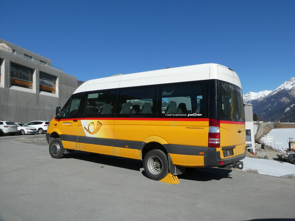 (233'696) - PostAuto Graubnden - (GR 78'339) - Mercedes (ex GRAF, Brail) am 10. Mrz 2022 in Scuol, Garage