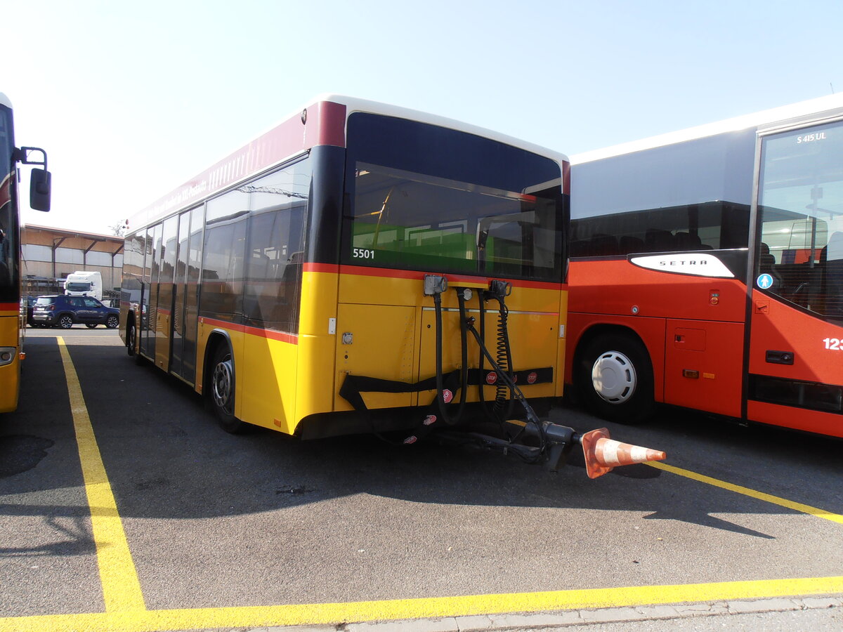 (233'989) - PostAuto Bern - BE 193'594 - Lanz+Marti/Hess Personenanhnger (ex Klopfstein, Laupen) am 20. Mrz 2022 in Kerzers, Interbus