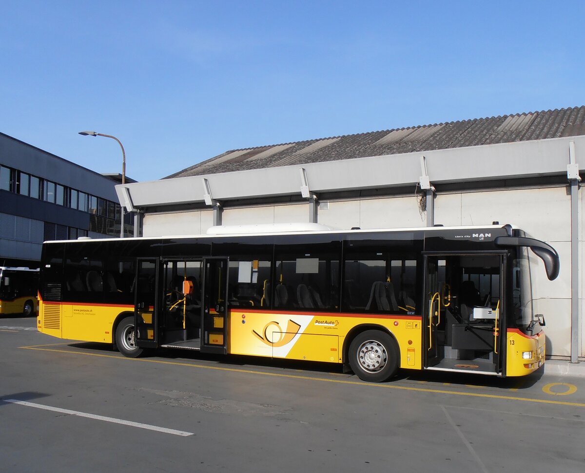 (234'153) - Steiner, Ortschwaben - Nr. 13/BE 47'894 - MAN am 28. Mrz 2022 in Bern, Postautostation