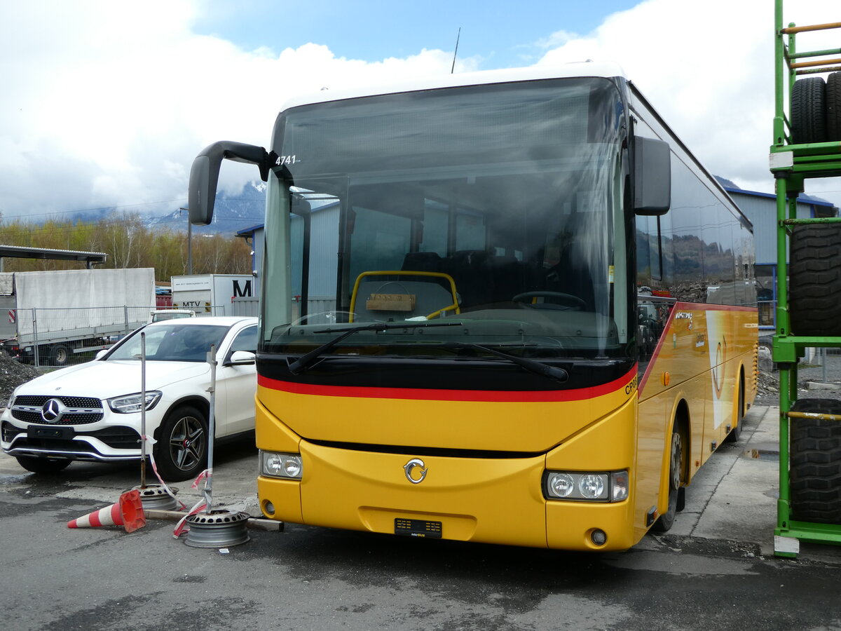 (234'288) - TPC Aigle - Nr. CP08 - Irisbus am 9. April 2022 in Collombey, Garage