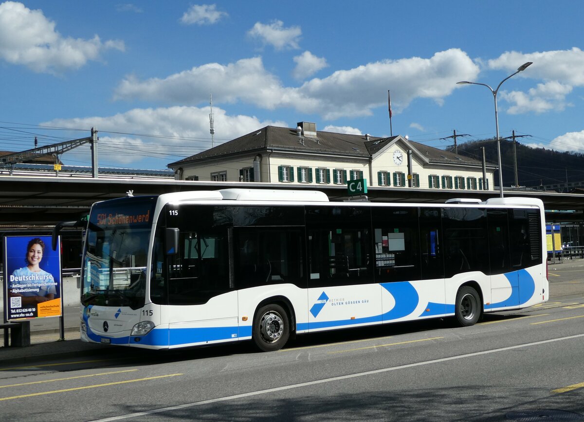 (234'369) - BOGG Wangen b.O. - Nr. 115/SO 104'212 - Mercedes am 10. April 2022 beim Bahnhof Olten