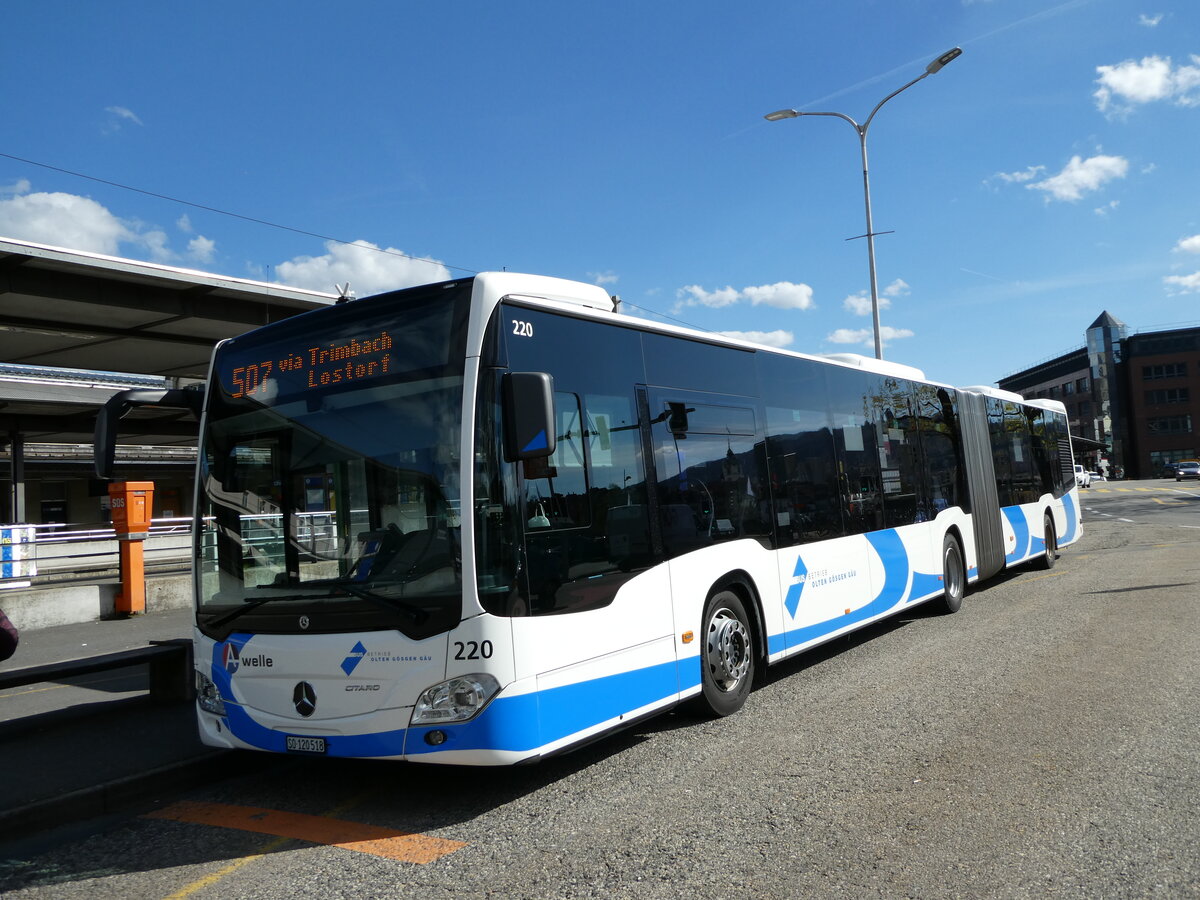 (234'371) - BOGG Wangen b.O. - Nr. 220/SO 120'518 - Mercedes am 10. April 2022 beim Bahnhof Olten