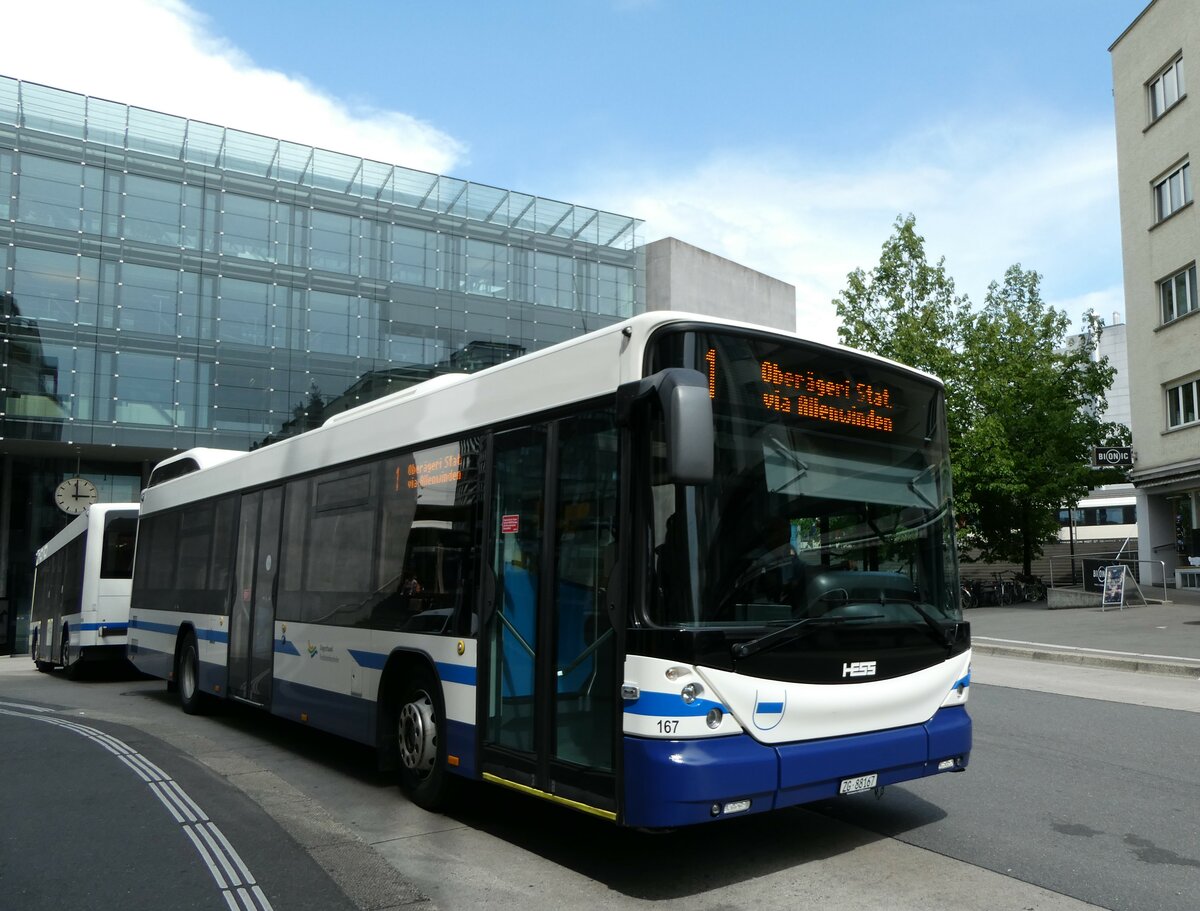 (235'180) - ZVB Zug - Nr. 167/ZG 88'167 - Hess am 4. Mai 2022 beim Bahnhof Zug