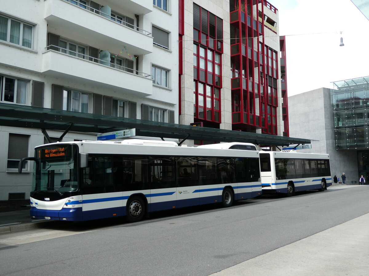 (235'182) - ZVB Zug - Nr. 167/ZG 88'167 - Hess am 4. Mai 2022 beim Bahnhof Zug