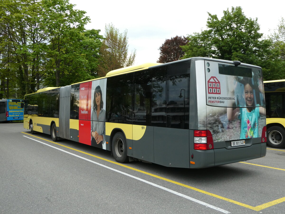 (235'507) - STI Thun - Nr. 140/BE 801'140 - MAN am 8. Mai 2022 bei der Schifflndte Thun