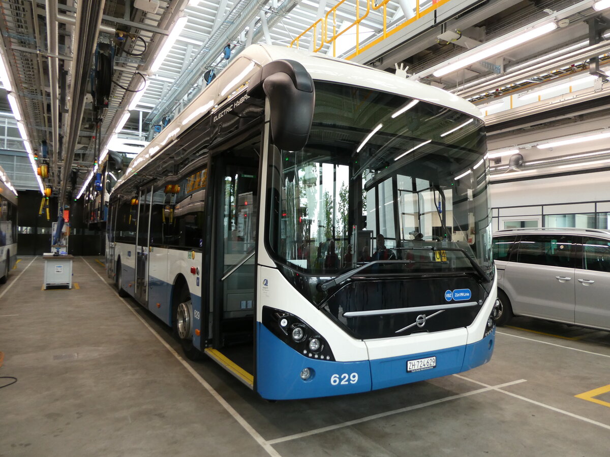 (236'445) - VBZ Zrich - Nr. 629/ZH 724'629 - Volvo am 28. Mai 2022 in Zrich, Garage Hardau