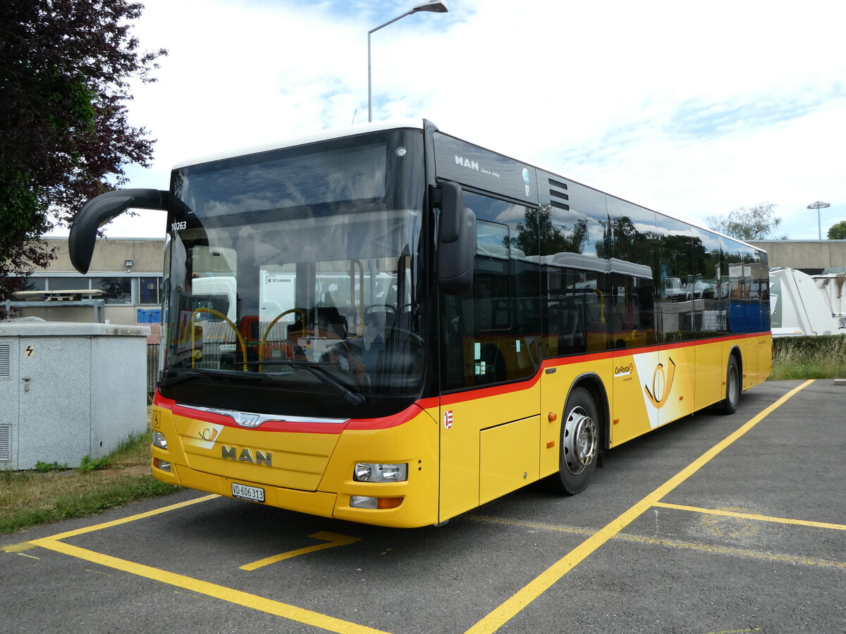 (236'955) - CarPostal Ouest - VD 606'313 - MAN (ex JU 51'293; ex Nr. 59) am 6. Juni 2022 in Yverdon, Garage