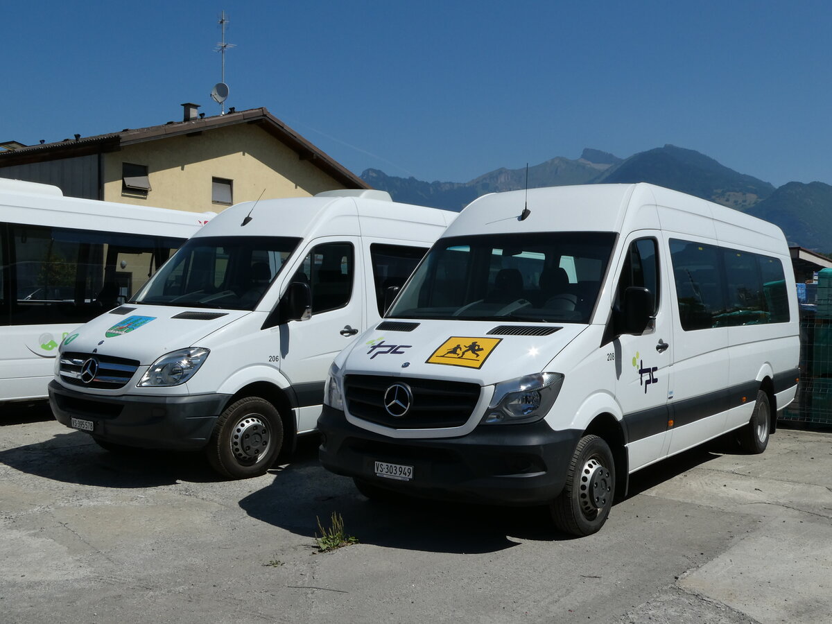 (238'109) - TPC Aigle - Nr. 208/VS 303'949 - Mercedes am 16. Juli 2022 in Collombey, Garage