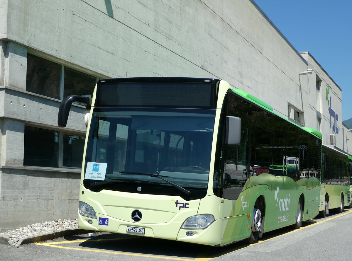 (238'135) - TPC Aigle - Nr. 658/VS 521'361 - Mercedes (ex Lufthansa, D-Frankfurt; ex EvoBus, D-Mannheim) am 16. Juli 2022 in Aigle, Dpt