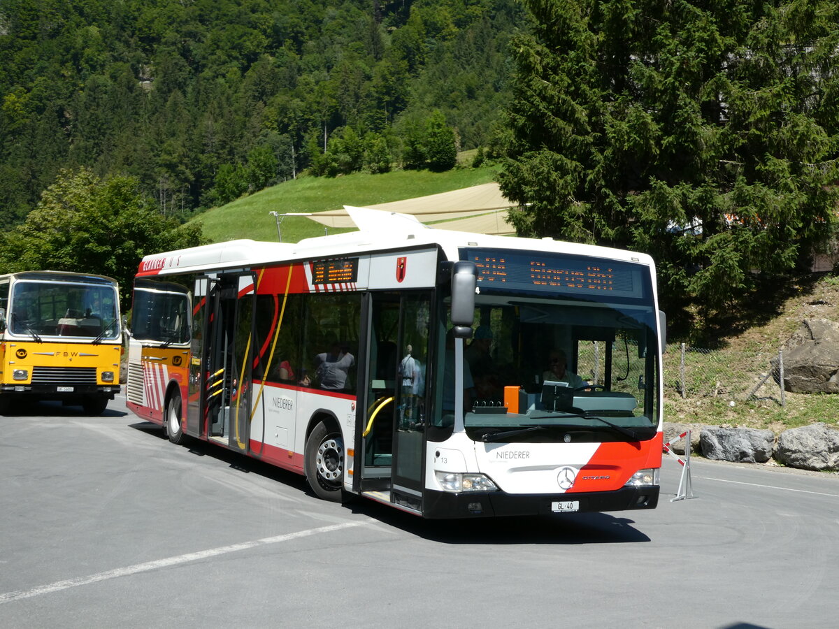 (238'231) - Niederer, Filzbach - Nr. 13/GL 40 - Mercedes am 17. Juli 2022 in Klntal, Rhodannenberg