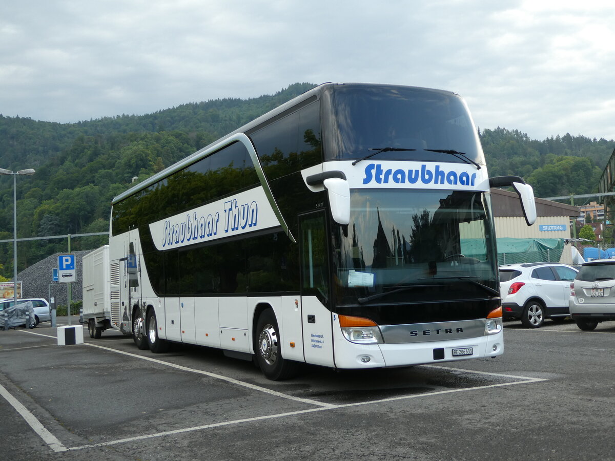 (238'329) - Straubhaar, Thun - Nr. 3/BE 206'633 - Setra am 23. Juli 2022 in Thun, Seestrasse