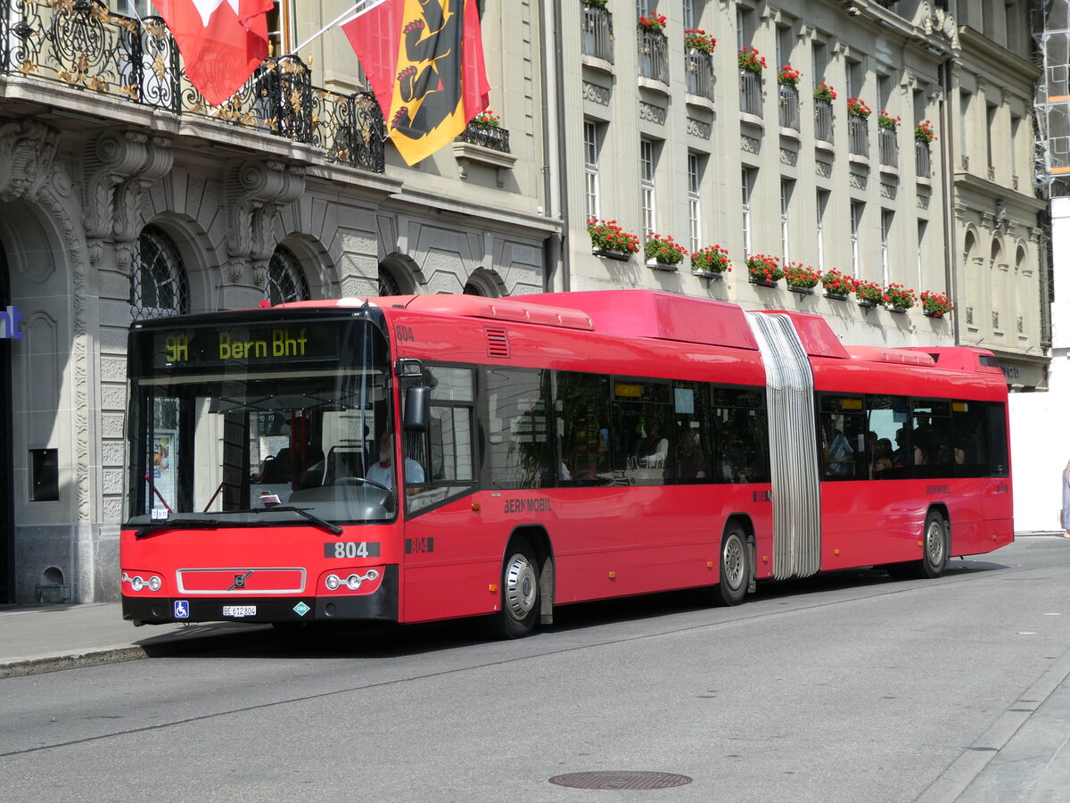 (238'515) - Bernmobil, Bern - Nr. 804/BE 612'804 - Volvo am 28. Juli 2022 in Bern, Bundesplatz