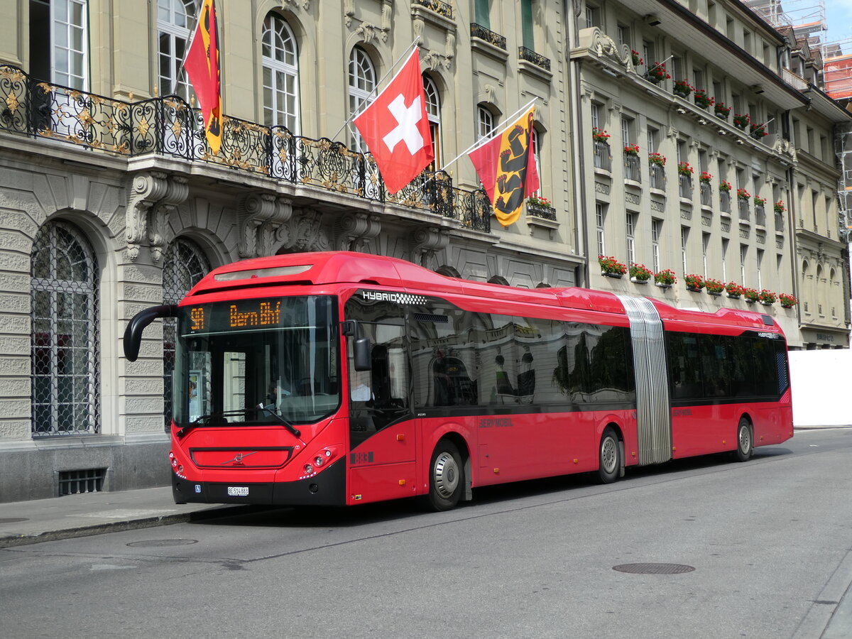 (238'529) - Bernmobil, Bern - Nr. 883/BE 832'883 - Volvo am 28. Juli 2022 in Bern, Bundesplatz