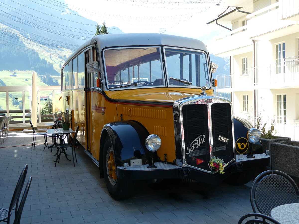 (239'067) - Peter, Luthern Bad - FBW/Gangloff (ex Reusser, Bassersdorf; ex Panel, Pverenges; ex P 24'562; ex P 1351) am 16. August 2022 in Adelboden, Hotel Beau Site