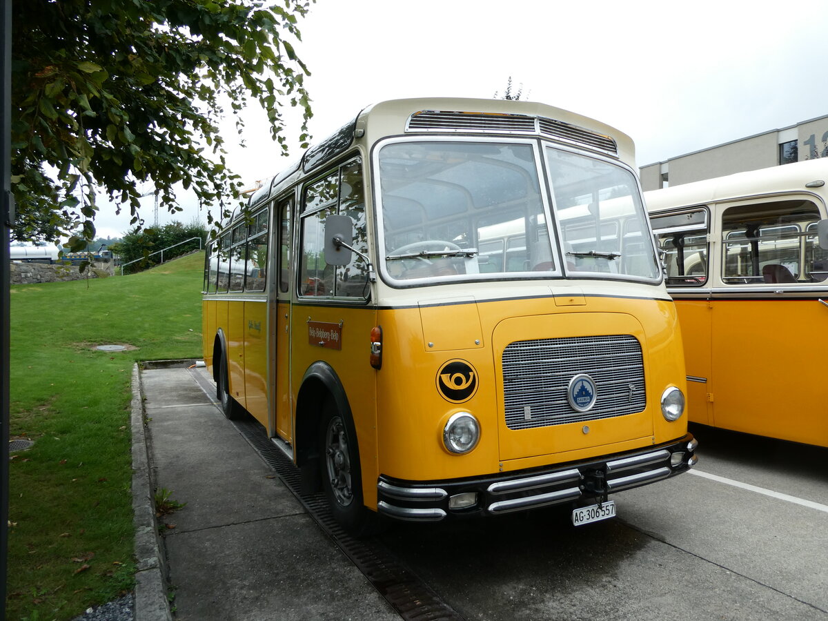 (239'621) - Streiff, Gelterkinden - AG 306'557 - Saurer/Gangloff (ex Oldie-Tours Zrisee, Wollerau; ex OTAG, Wald; ex Leibundgut, Obergoldbach; ex Krebs, Belpberg) am 27. August 2022 in Oberkirch, CAMPUS Sursee