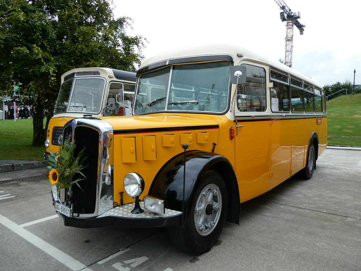 (239'624) - Blchlinger, Endingen - AG 69'937 - Saurer/Tscher (ex Dubach, Walde; ex Spescha, Andiast) am 27. August 2022 in Oberkirch, CAMPUS Sursee