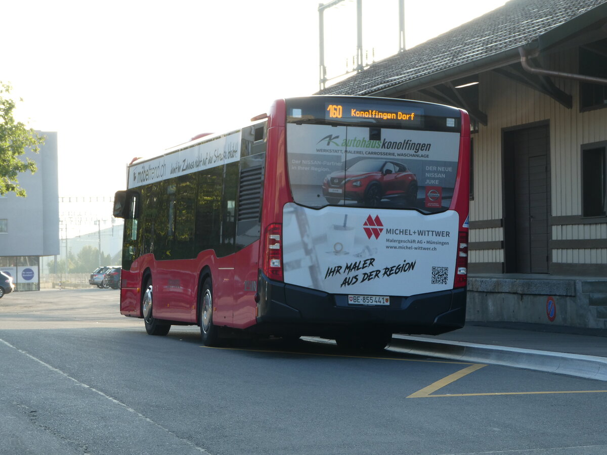 (239'731) - Bernmobil, Bern - Nr. 441/BE 855'441 - Mercedes am 28. August 2022 beim Bahnhof Konolfingen