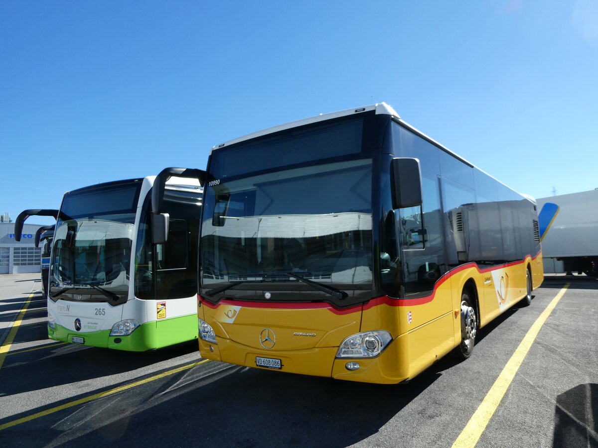 (240'020) - CarPostal Ouest - VD 608'086 - Mercedes (ex JU 43'870) Mercedes am 11. September 2022 in Kerzers, Interbus