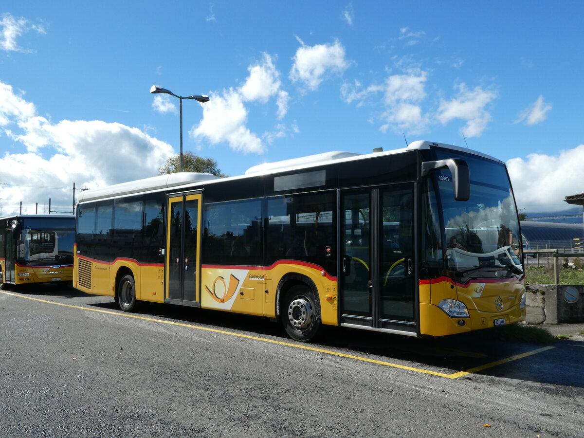 (240'555) - CarPostal Ouest - VD 1080 - Mercedes (ex TPB, Sdeilles) am 2. Oktober 2022 in Yverdon, Garage