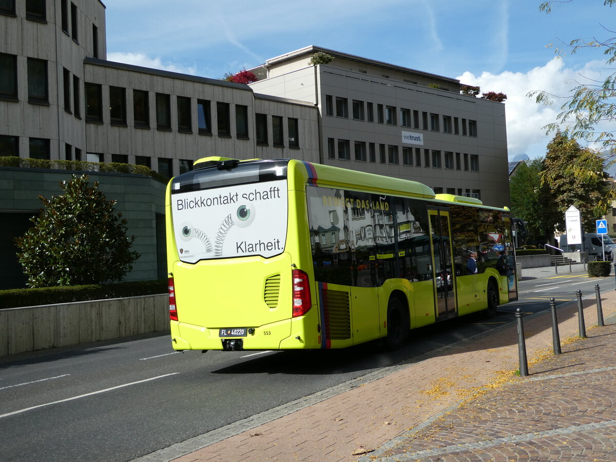 (240'959) - BOS PS Anstalt, Vaduz - Nr. 553/FL 40'220 - Mercedes (ex PLA Vaduz Nr. 48) am 11. Oktober 2022 in Vaduz, St�dtle