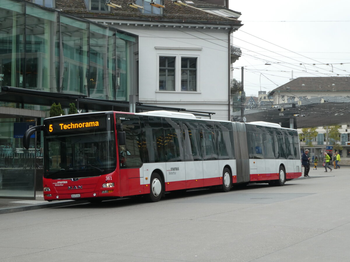 (241'579) - SW Winterthur - Nr. 361/ZH 473'361 - MAN am 20. Oktober 2022 beim Hauptbahnhof Winterthur