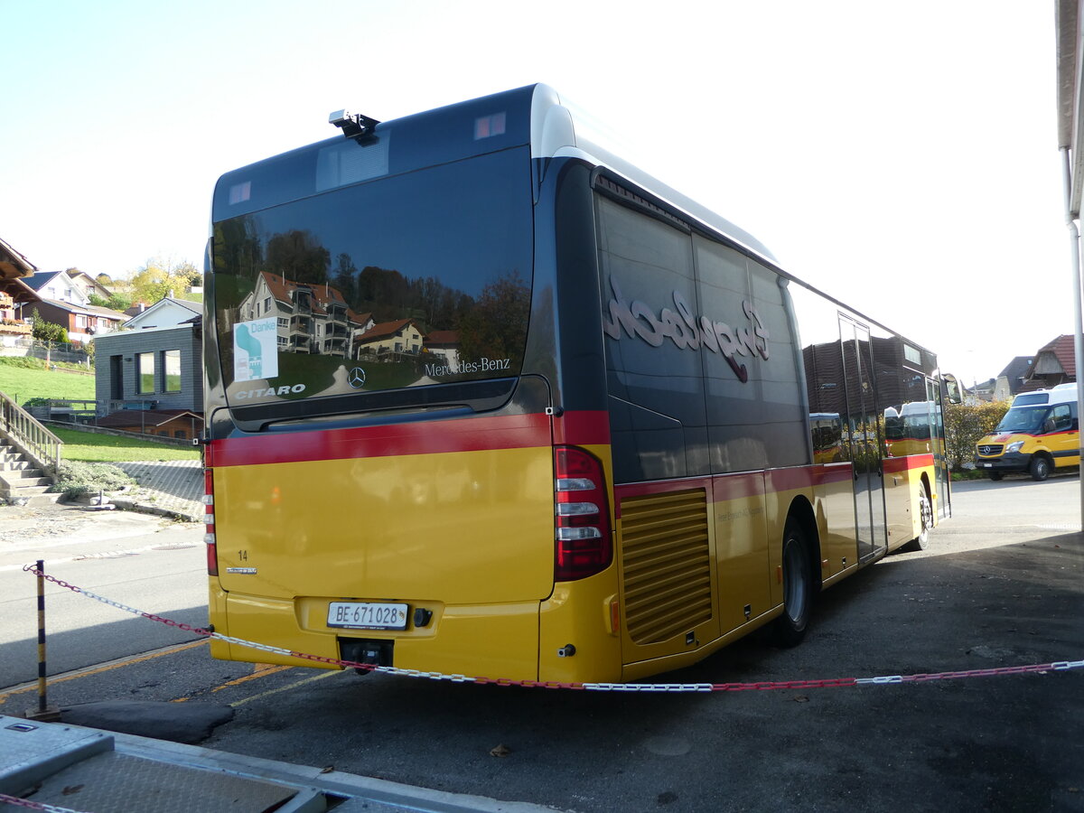 (241'885) - Engeloch, Riggisberg - Nr. 14/BE 671'028 - Mercedes am 28. Oktober 2022 in Riggisberg, Garage