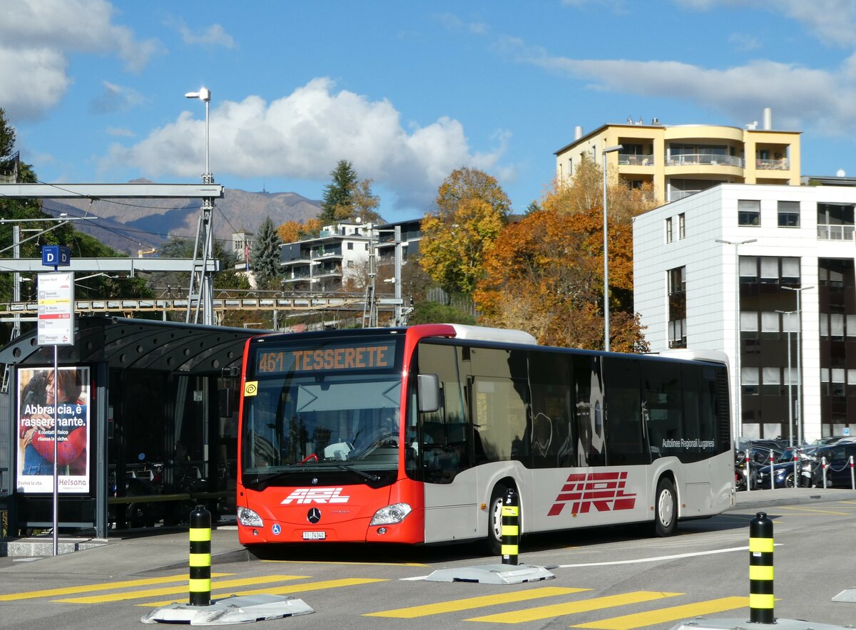 (242'893) - ARL Viganello - Nr. 42/TI 74'342 - Mercedes am 17. November 2022 beim Bahnhof Lugano