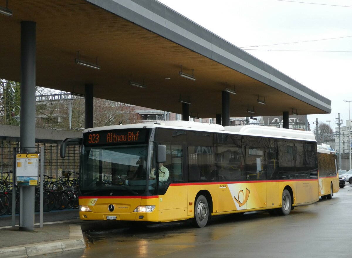 (244'095) - Rattin, Schlatt - TG 209'553 - Mercedes (ex Harz, D-Saarbrcken; ex PostAuto Bern; ex AVG Meiringen Nr. 71) am 21. Dezember 2022 beim Bahnhof Kreuzlingen