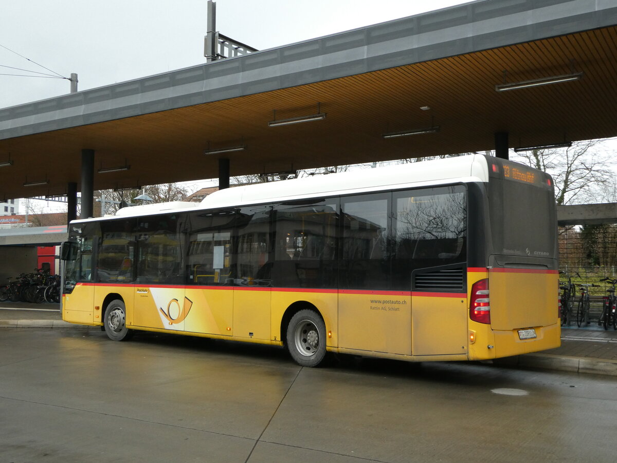 (244'096) - Rattin, Schlatt - TG 209'553 - Mercedes (ex Harz, D-Saarbrcken; ex PostAuto Bern; ex AVG Meiringen Nr. 71) am 21. Dezember 2022 beim Bahnhof Kreuzlingen