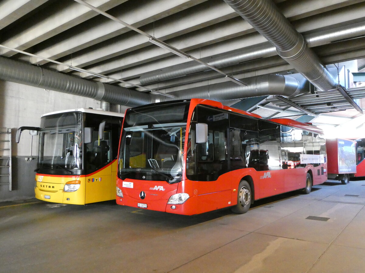 (244'855) - AFA Adelboden - Nr. 27/BE 26'773 - Mercedes am 7. Januar 2023 in Adelboden, Busstation