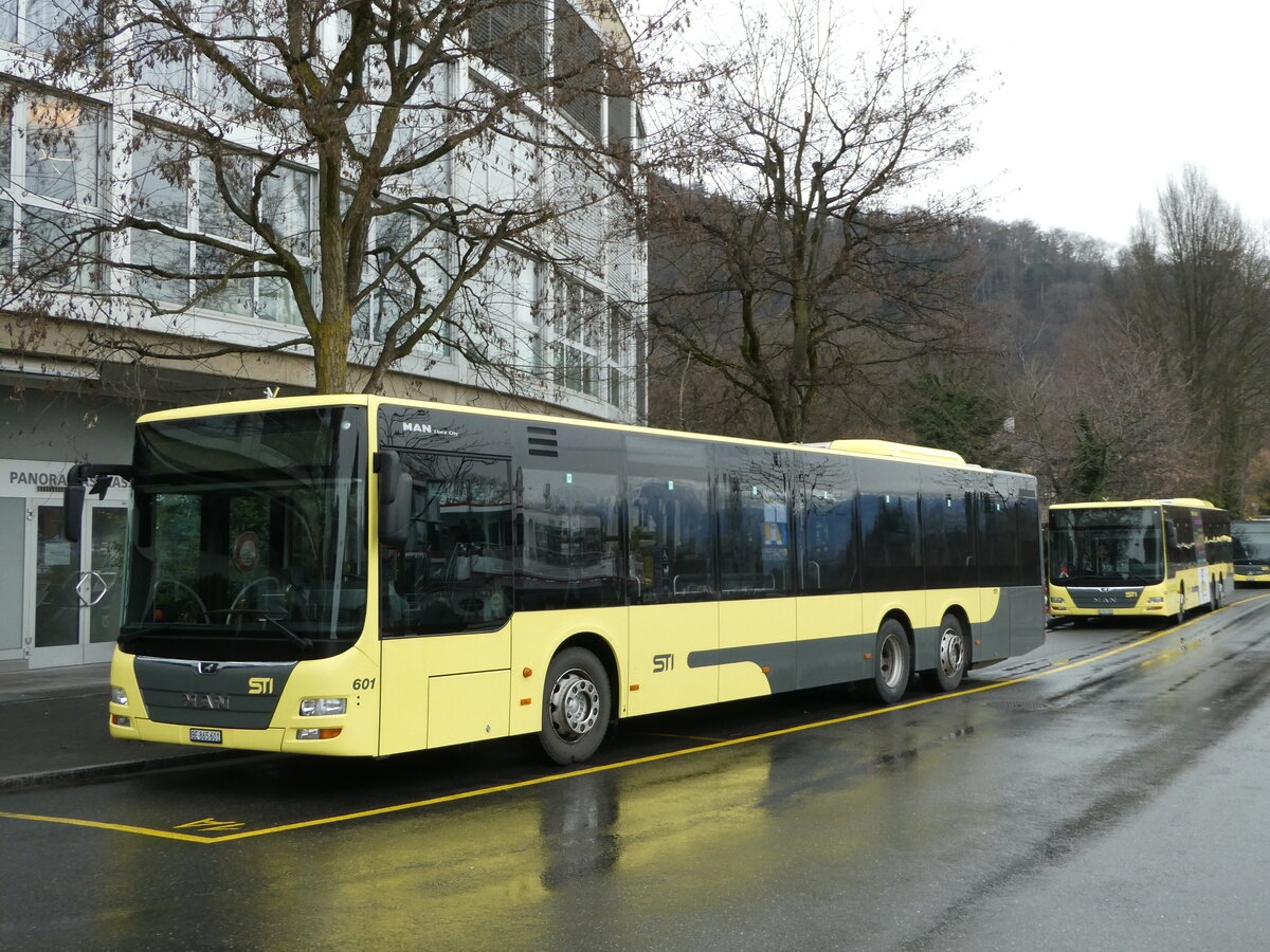 (244'871) - STI Thun - Nr. 601/BE 865'601 - MAN am 8. Januar 2023 bei der Schifflndte Thun