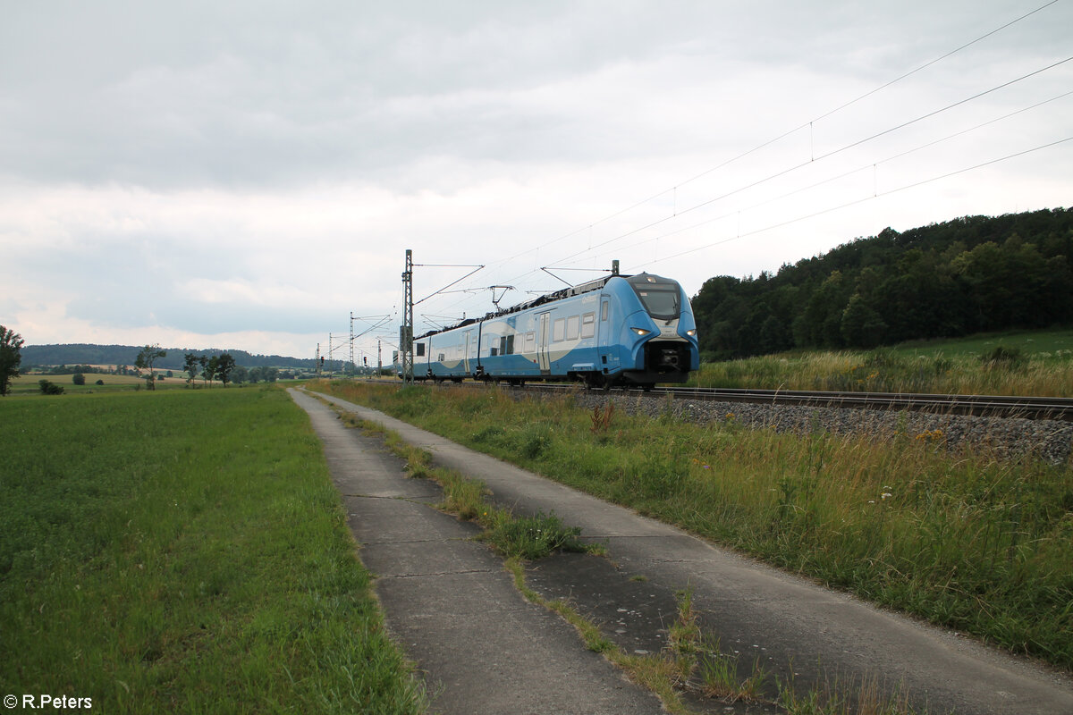 2463 027-9 als RE 80 Würzburg - Treuchtlingen bei Oberdachstetten. 02.07.24
