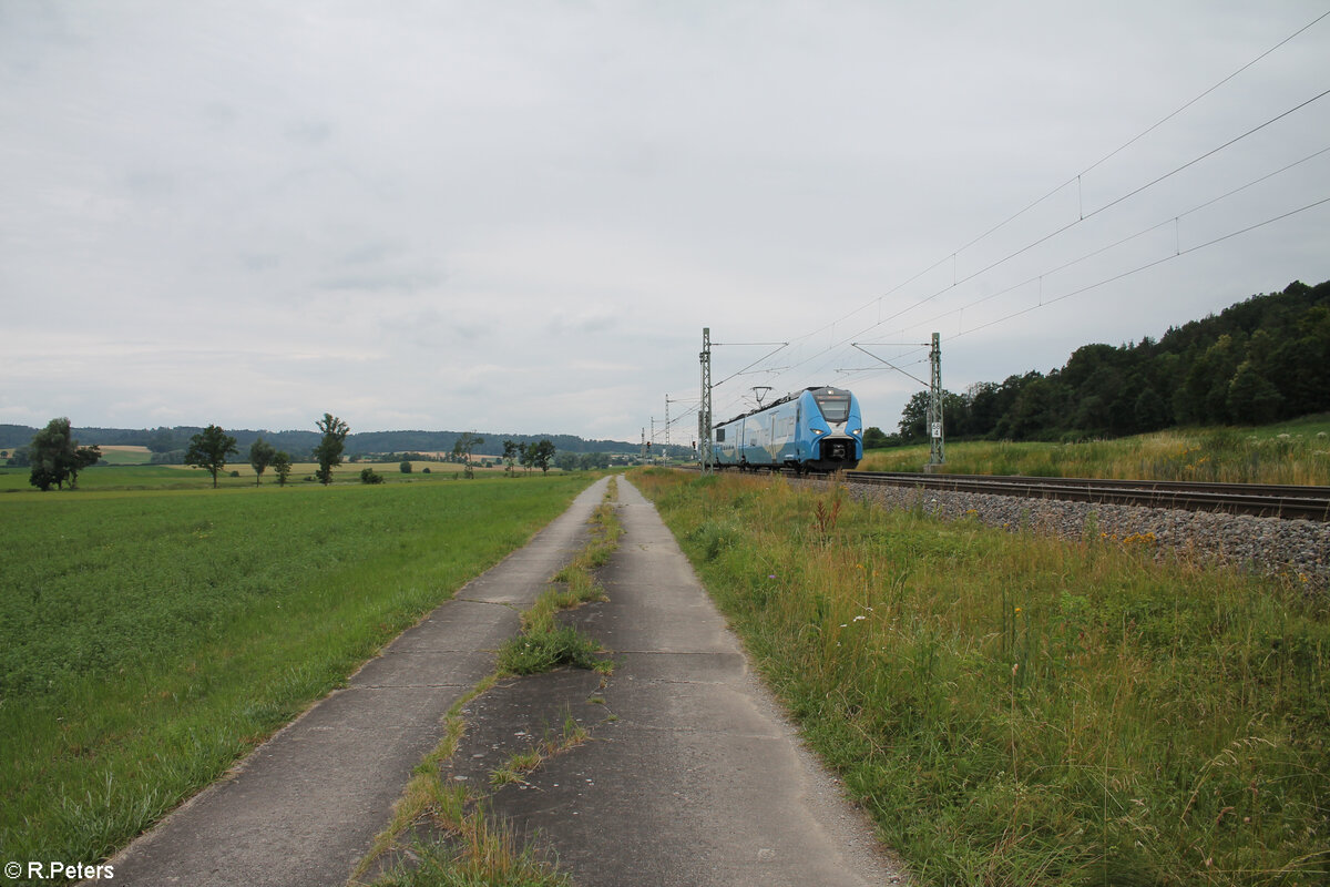 2463 040-2 als RE80 Würzburg - Treuchtlingen bei Oberdachstetten. 02.07.24