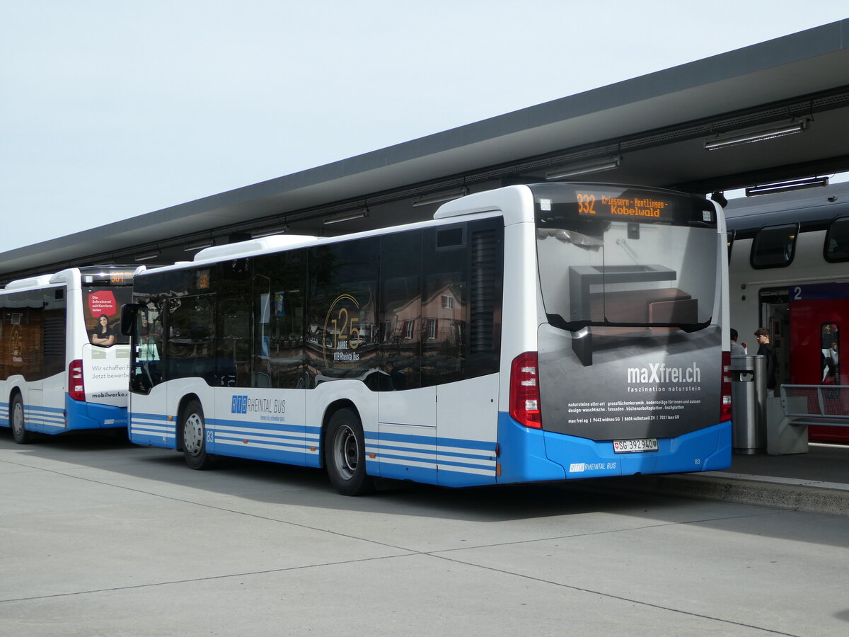 (247'331) - RTB Altsttten - Nr. 83/SG 392'940 - Mercedes am 17. Mrz 2023 beim Bahnhof Altsttten