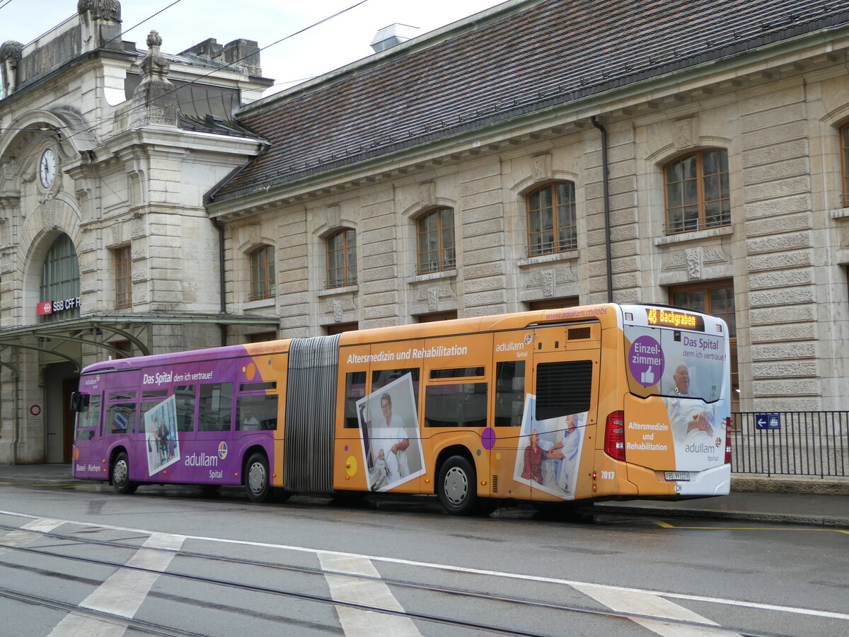 (247'856) - BVB Basel - Nr. 7017/BS 99'317 - Mercedes am 30. Mrz 2023 beim Bahnhof Basel