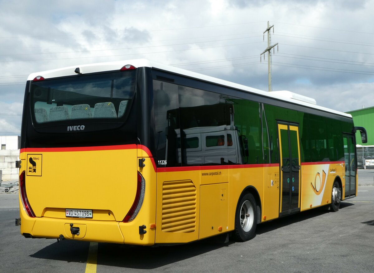 (248'188) - CarPostal Ouest - VD 457'098/PID 11'226 - Iveco am 8. April 2023 in Kerzers, Interbus